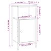 vidaXL Mesas cabeceira 2pcs 41x31x80cm deriv.madeira carvalho castanho