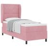 vidaXL Cama Box com colch&atilde;o com cabeceira Rosa 200 x 80 cm Veludo