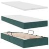 vidaXL Cama com Armazenamento Verde Escuro 200 x 200 cm Veludo