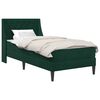 vidaXL Estrutura de cama com colch&atilde;o Verde Escuro 90 x 200 cm Veludo