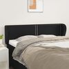 vidaXL Cabeceira cama abas couro artificial 147x23x78/88 cm preto