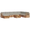 vidaXL Conjuntos de sof&aacute;s com almofada 9 pcs Cinza Natural e Claro