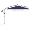 vidaXL Tecido de substitui&ccedil;&atilde;o p/ guarda-sol cantilever 350 cm azul