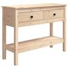vidaXL Mesa consola 100x35x75 cm madeira de pinho maci&ccedil;o