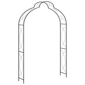 vidaXL Arco de jardim 150x34x240 cm ferro preto