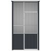 vidaXL Gaiola p/ pássaros 115x78x200 cm aço galvanizado antracite