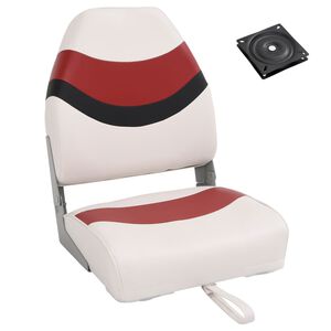 vidaXL 2 pcs conjunto assento de barco dobr&aacute;vel com encosto alto