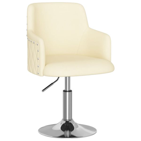 vidaXL Cadeiras de jantar 2 pcs tecido cor creme