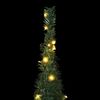vidaXL &Aacute;rvore Natal pop-up artificial pr&eacute;-iluminada 210 cm verde