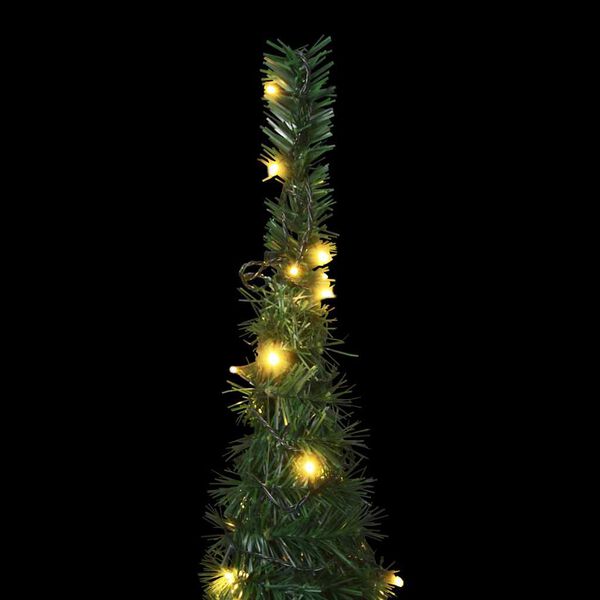 vidaXL &Aacute;rvore Natal pop-up artificial pr&eacute;-iluminada 210 cm verde