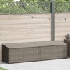 vidaXL Caixa de arrumação para jardim 220x50x58 cm vime PE cinzento