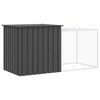 vidaXL Gaiola p/ coelhos 200x91x100 cm aço galvanizado antracite