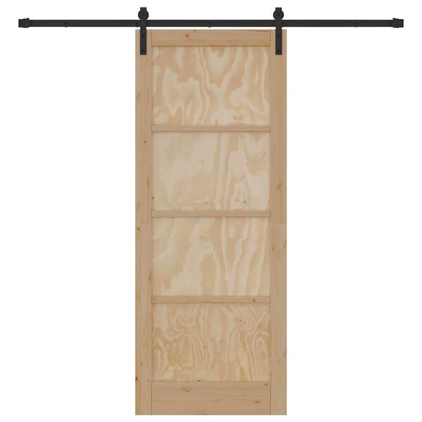 vidaXL Porta Deslizante Castanho 83 x 211 cm