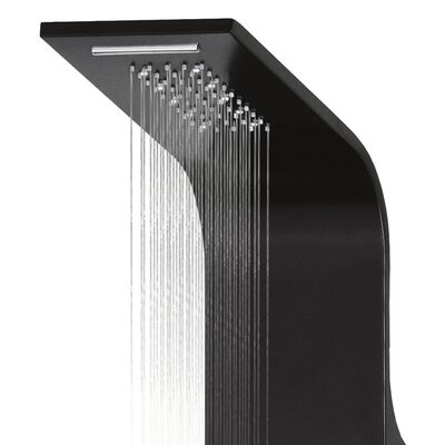 vidaXL Coluna de duche em alumínio 20x44x130 cm preto