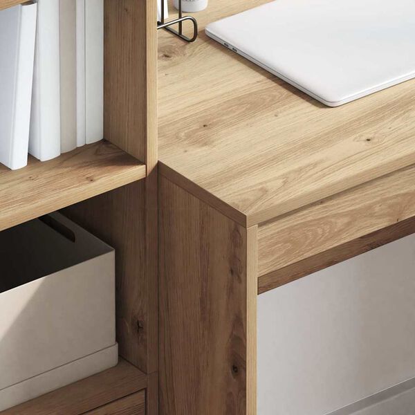 vidaXL Mesa com gaveta 2 pcs Carvalho Artesanal