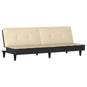 vidaXL Sof&aacute;-cama tecido creme