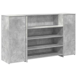 vidaXL Balc&atilde;o de recep&ccedil;&atilde;o 180x50x103,5 cm madeira cinza cimento