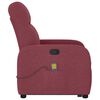 vidaXL Poltrona de massagens reclin. elevat&oacute;ria tecido vermelho tinto