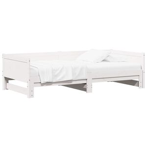 vidaXL Cama Dia Rebat&iacute;vel Branco 180 x 200 cm