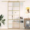 vidaXL Porta deslizante 90x205 cm vidro ESG/alum&iacute;nio dourado