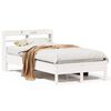 vidaXL Cama sem colch&atilde;o 90x200 cm madeira de pinho maci&ccedil;a branco