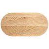 vidaXL Tampo de mesa 80x40x2 cm madeira de carvalho maci&ccedil;a oval