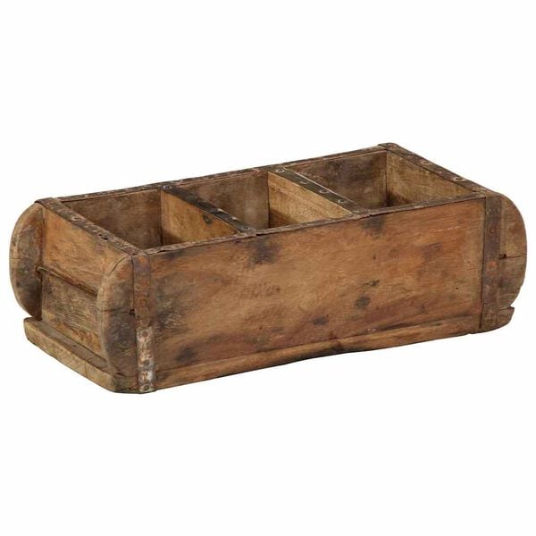 vidaXL Tabuleiro Castanho 30 x 14 x 9 cm Madeira Refor&ccedil;ada S&oacute;lida