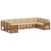 vidaXL Conjunto de Sof&aacute;s para Exterior 10 unid. Natural e Bege