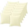 vidaXL Almofada com travesseiro HEERLEN 12 unid. Creme Poli&eacute;ster