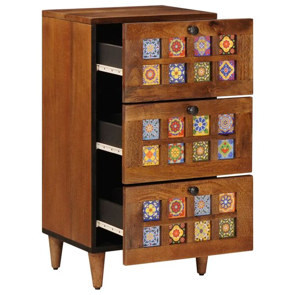 vidaXL Buffet Nogueira 40 x 33 x 75 cm Madeira de manga maci&ccedil;a