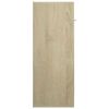 vidaXL Aparador 60x30x75 cm contraplacado cor carvalho sonoma