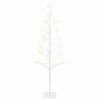 vidaXL &Aacute;rvore de Natal de cord&atilde;o LED Branco 18 x 18 x 120 cm A&ccedil;o