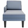 vidaXL Chaise lounge com almofada tecido corduroy azul