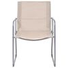vidaXL 4 pcs conjunto lounge para jardim tecido e aço cor creme