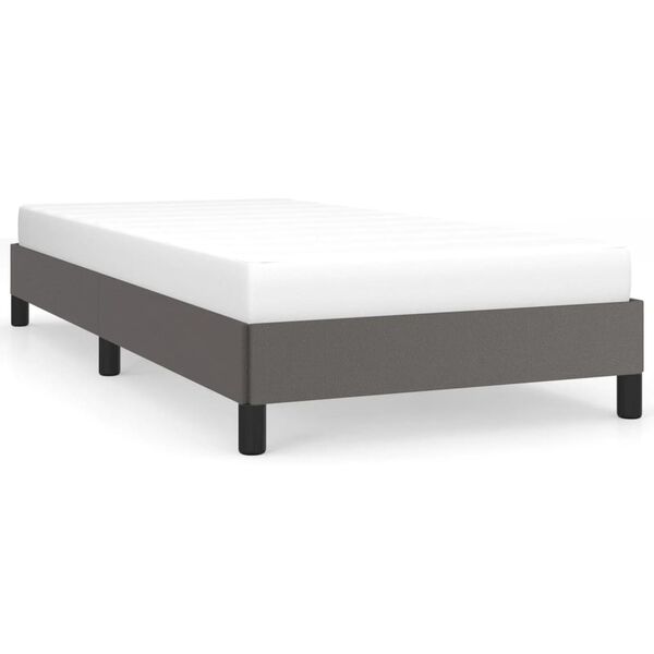 vidaXL Estrutura de cama 80x200 cm couro artificial cinza