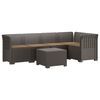 vidaXL Sof&aacute; de Jardim de 5 Pessoas com Almofadas Visual de Rattan PP