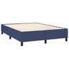 vidaXL Cama com molas/colch&atilde;o 140x190 cm tecido azul