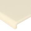 vidaXL Cama com molas/colch&atilde;o 200x200 cm couro artificial cor creme