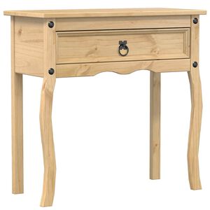 vidaXL Mesa consola Corona 73x35x73 cm madeira de pinho maci&ccedil;a