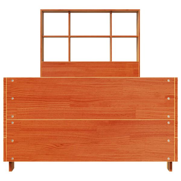 vidaXL Cama sem colch&atilde;o 90x190 cm madeira de pinho maci&ccedil;a castanho-mel