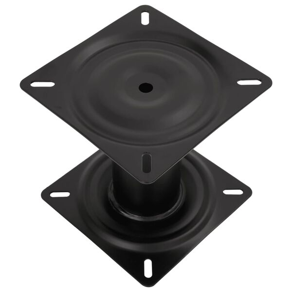 vidaXL Pedestal para assento de barco 18 cm a&ccedil;o preto