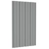 vidaXL Painel de telhado 12 pcs Cinzento 80 x 45 cm A&ccedil;o galvanizado