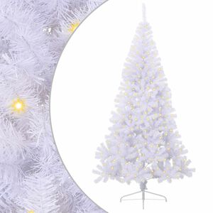 vidaXL &Aacute;rvore de Natal Artificial com 300 LEDs Branco 240 cm PVC e A&ccedil;o