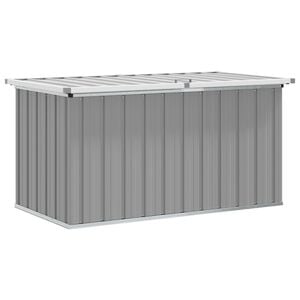 vidaXL Caixa de arruma&ccedil;&atilde;o para jardim 129x67x65 cm cinzento