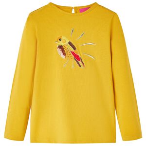 T-shirt de manga comprida para crian&ccedil;a ocre-escuro 104