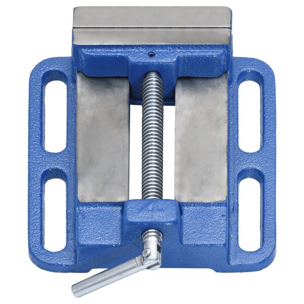 vidaXL Torno para furadora 100 mm ferro fundido azul