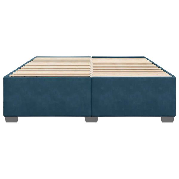 vidaXL Estrutura de cama 180x200 cm veludo azul