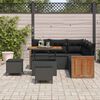 vidaXL Conjunto de Sof&aacute; de Jardim 8 pcs Preto vime PE