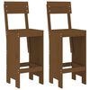 vidaXL Cadeiras de bar 2 pcs 40x48,5x115,5cm pinho maci&ccedil;o castanho-mel