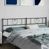 vidaXL Cabeceira de cama 180 cm metal preto